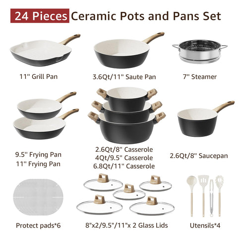 bazova utensils and pan protectors displayed to protect surfaces and organize