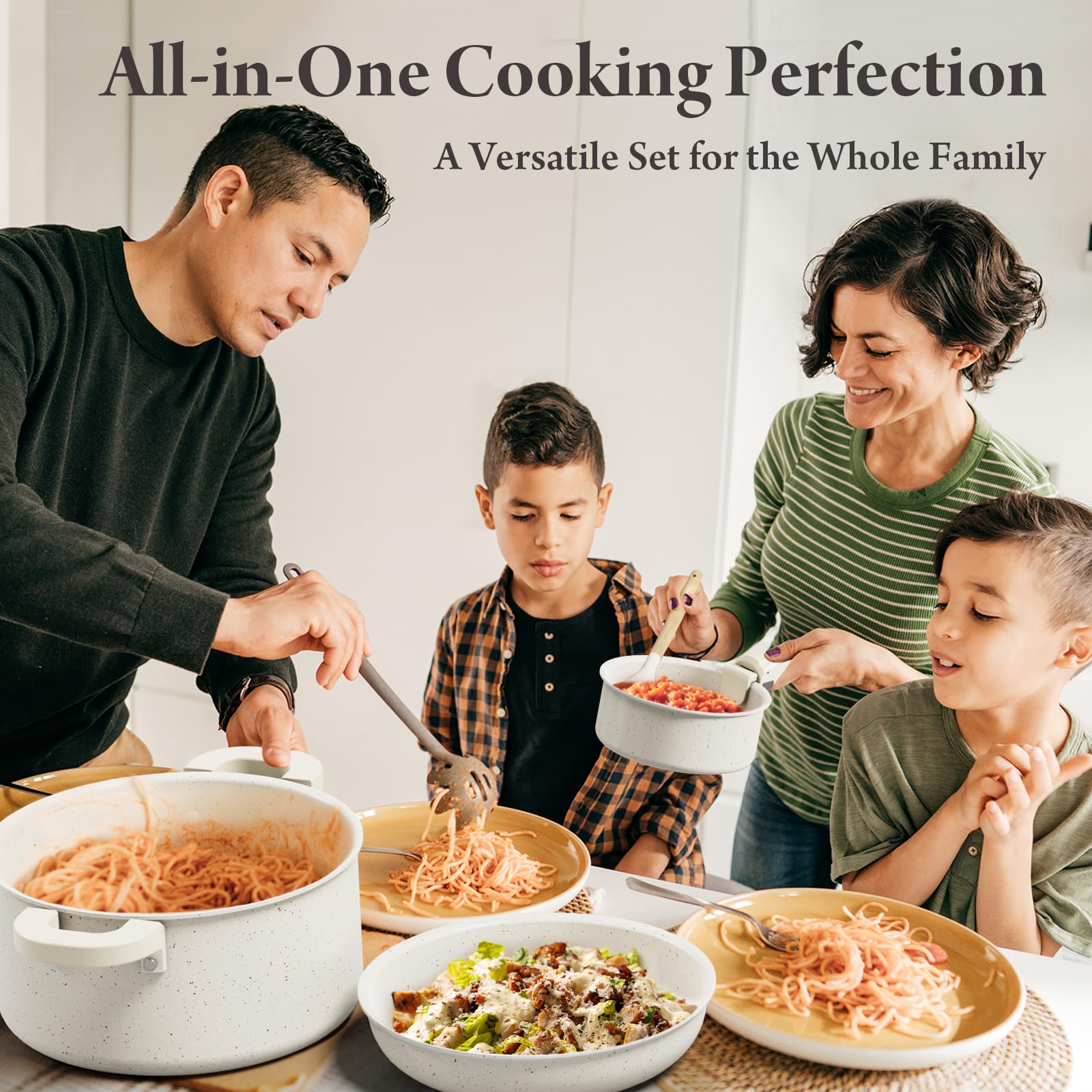 bazova in kitchen cooking scene displaying versatile use from stove to table for serving