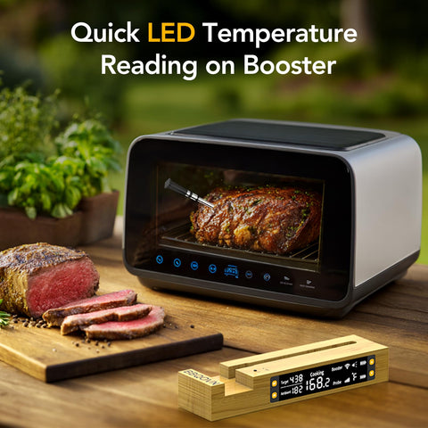 BBQOVN ambient sensor detail illustrating high-heat tolerance and stable reads