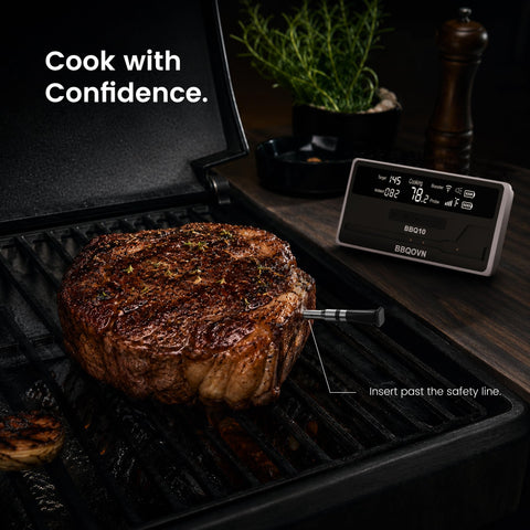 BBQOVN app screen temperature readout for remote monitoring benefits