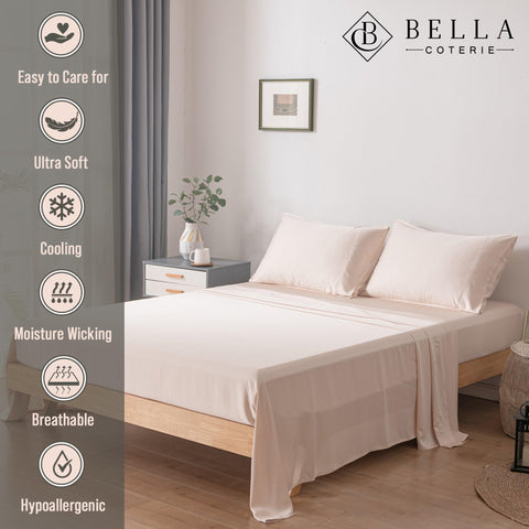 BC BELLA COTERIE close-up of bamboo viscose weave highlighting softness