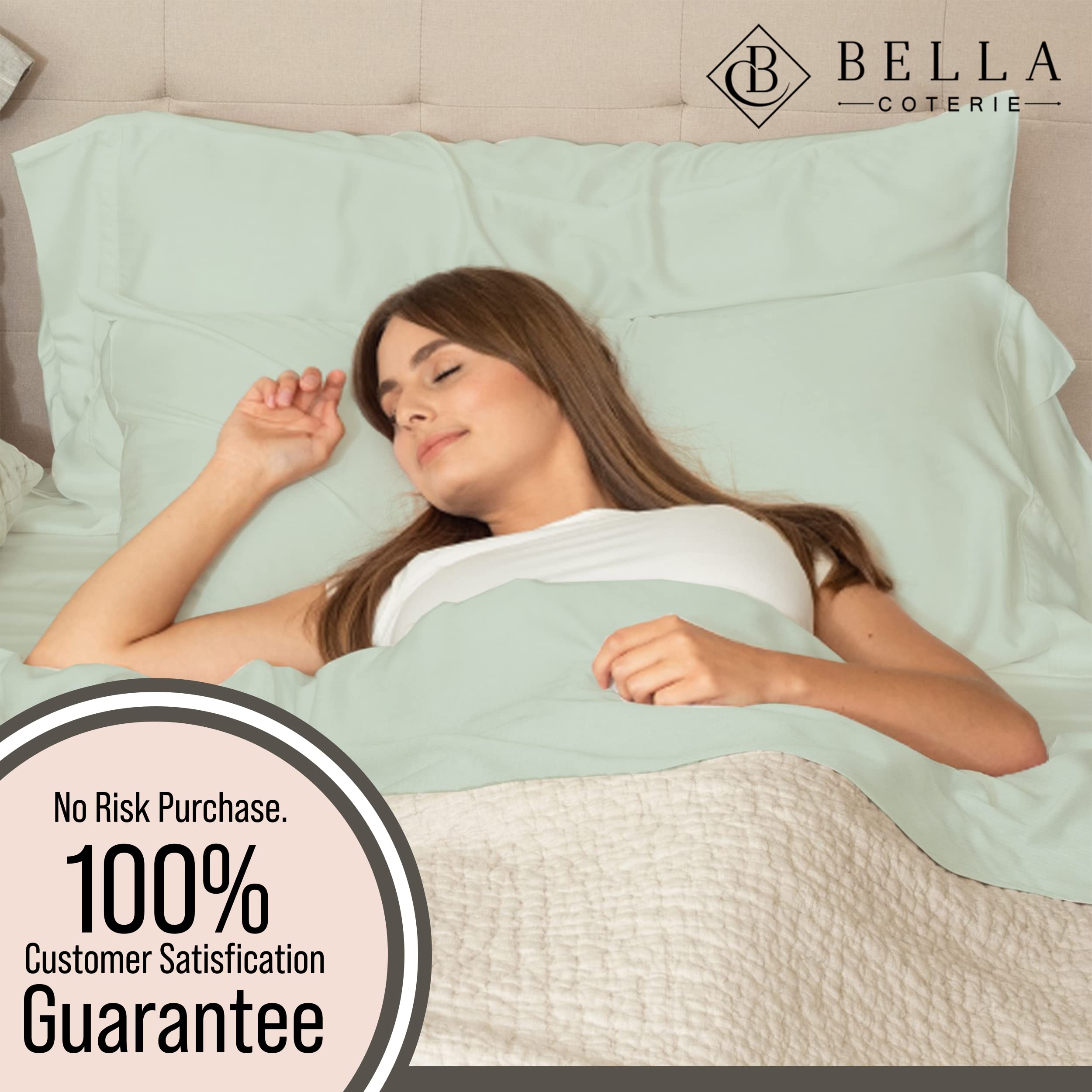 BC BELLA COTERIE styled bed in bedroom demonstrating elegant comfort