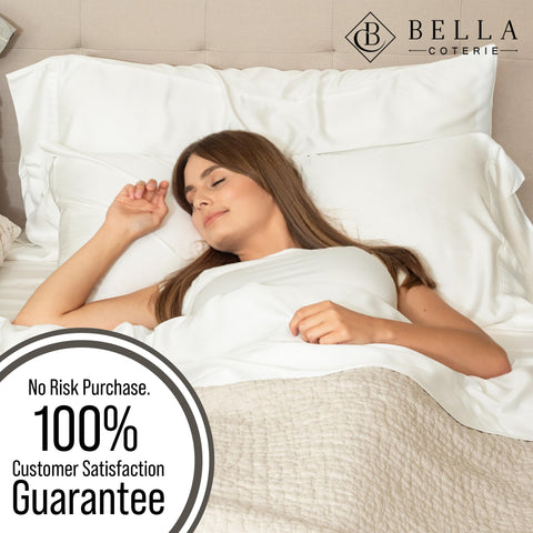 BC BELLA COTERIE styled bedroom with made bed illustrating hotel-like smoothness and comfort