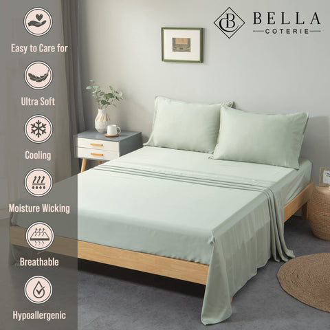 BC BELLA COTERIE close-up of bamboo viscose weave highlighting smoothness
