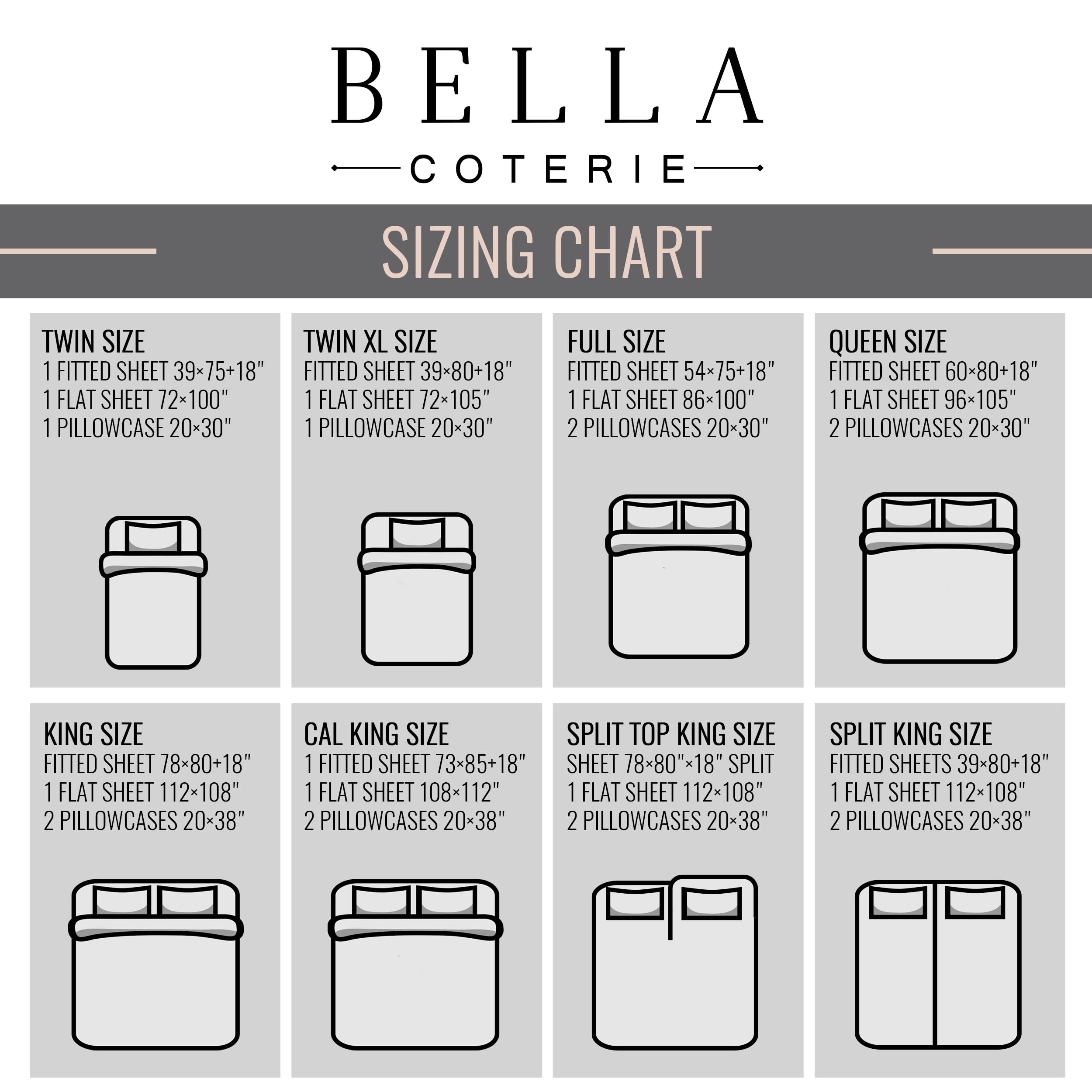 BC BELLA COTERIE sheet set neatly folded ready as a premium gift option