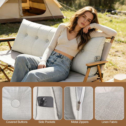 Bcareself on daybed in styled room showing neutral color coordination