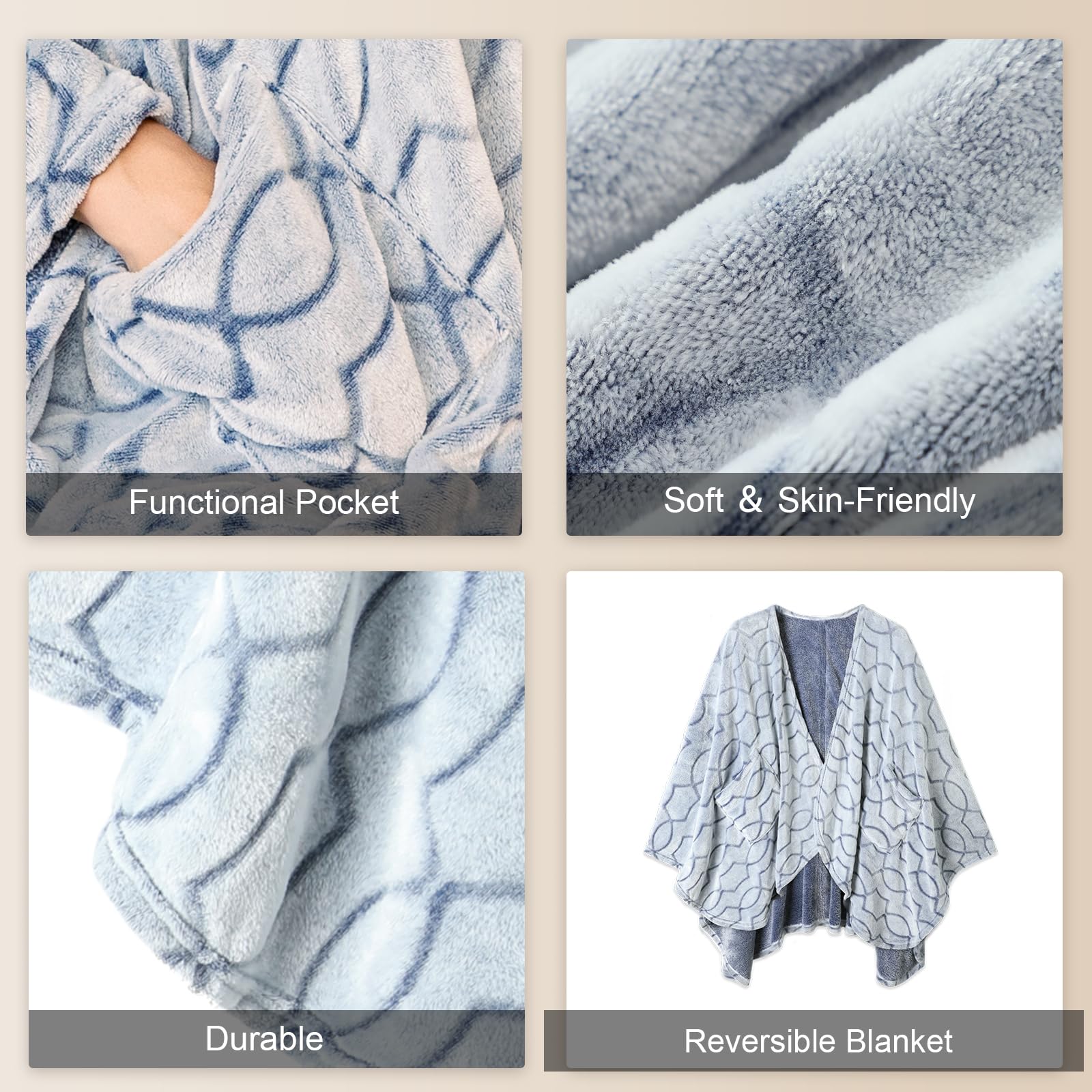 Bcareself folded blanket for travel showing compact packability and convenience