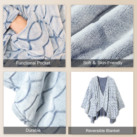 Bcareself folded blanket for travel showing compact packability and convenience