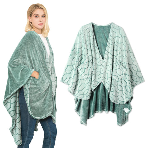 Bcareself forest green front view showing reversible style and cozy fit