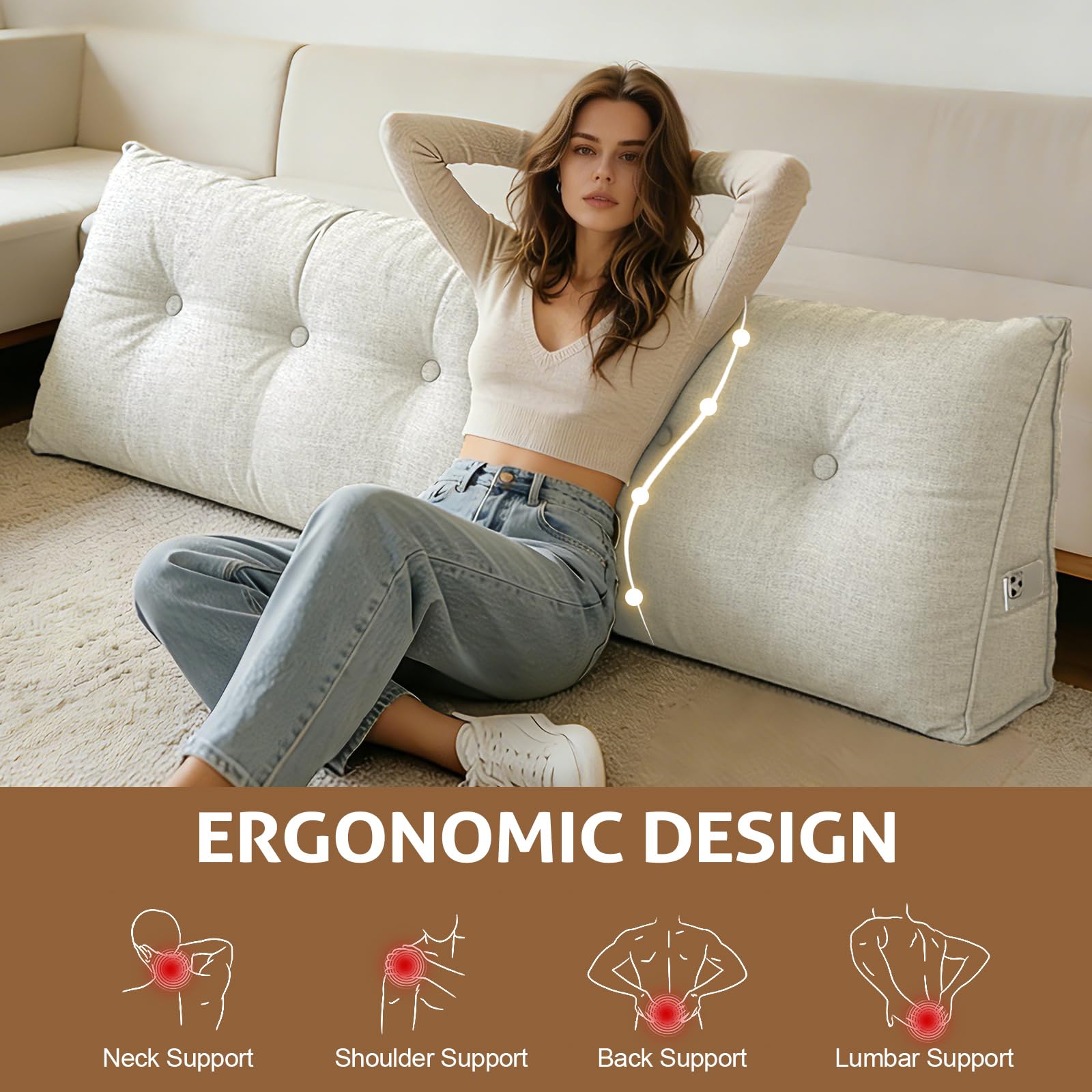 Bcareself vacuum-packed pillow being unpacked to expand and regain shape