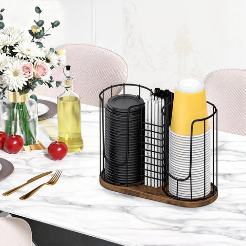 BCOZLUX holding stacks of 18oz cups for high capacity