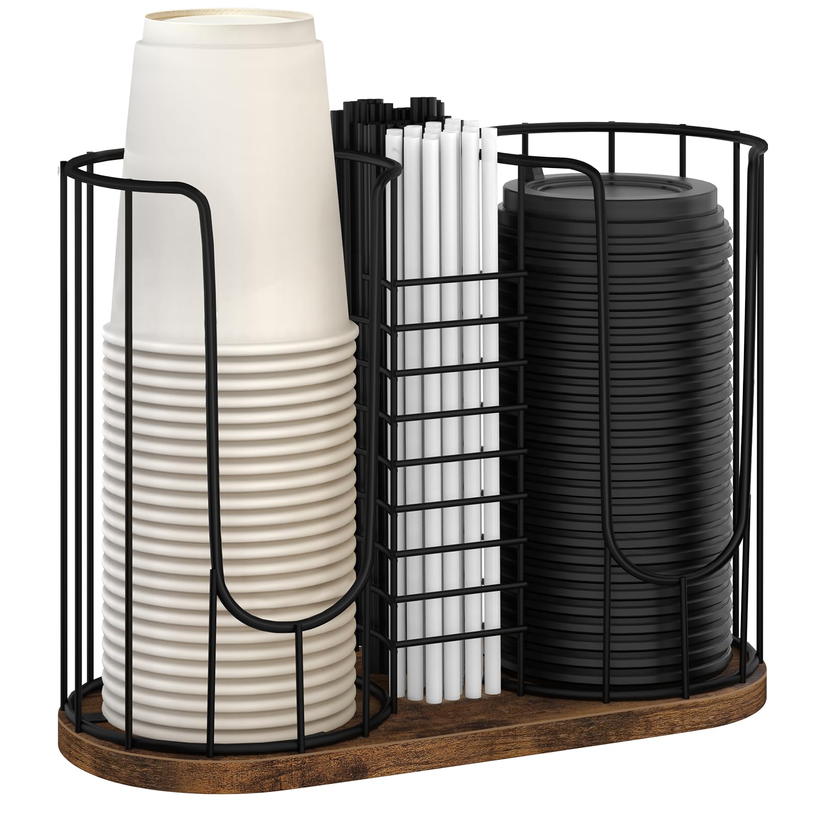 BCOZLUX front view countertop organizer keeps cups tidy