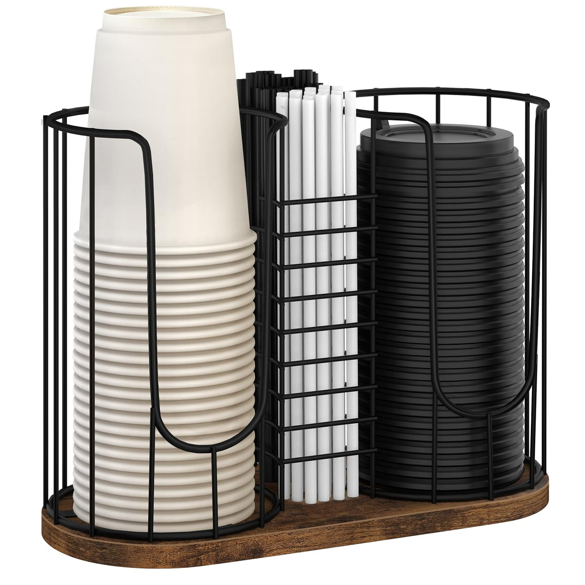 BCOZLUX front view countertop organizer keeps cups tidy