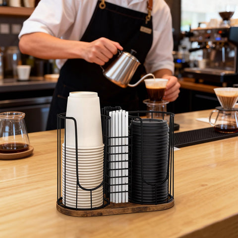BCOZLUX lifestyle coffee station setup adds rustic charm
