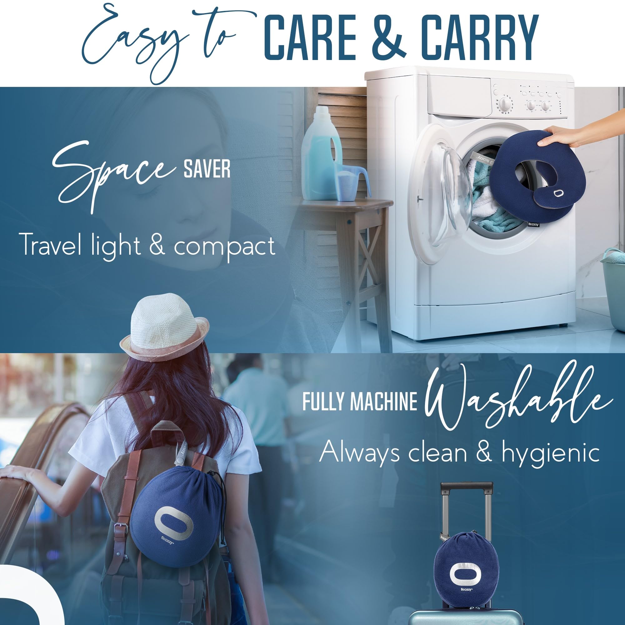 BCOZZY eco-friendly carry case with snap loop for easy attachment