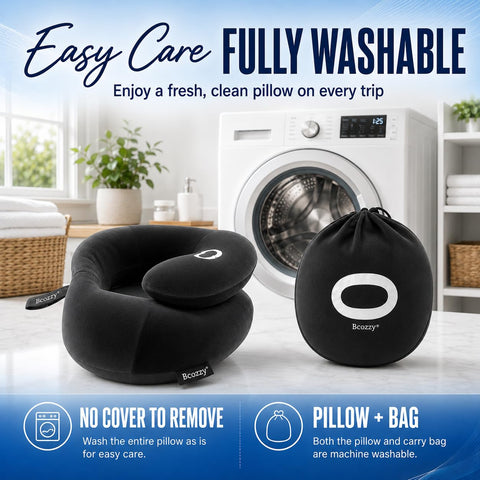 BCOZZY packed in a travel bag demonstrating portability and convenience