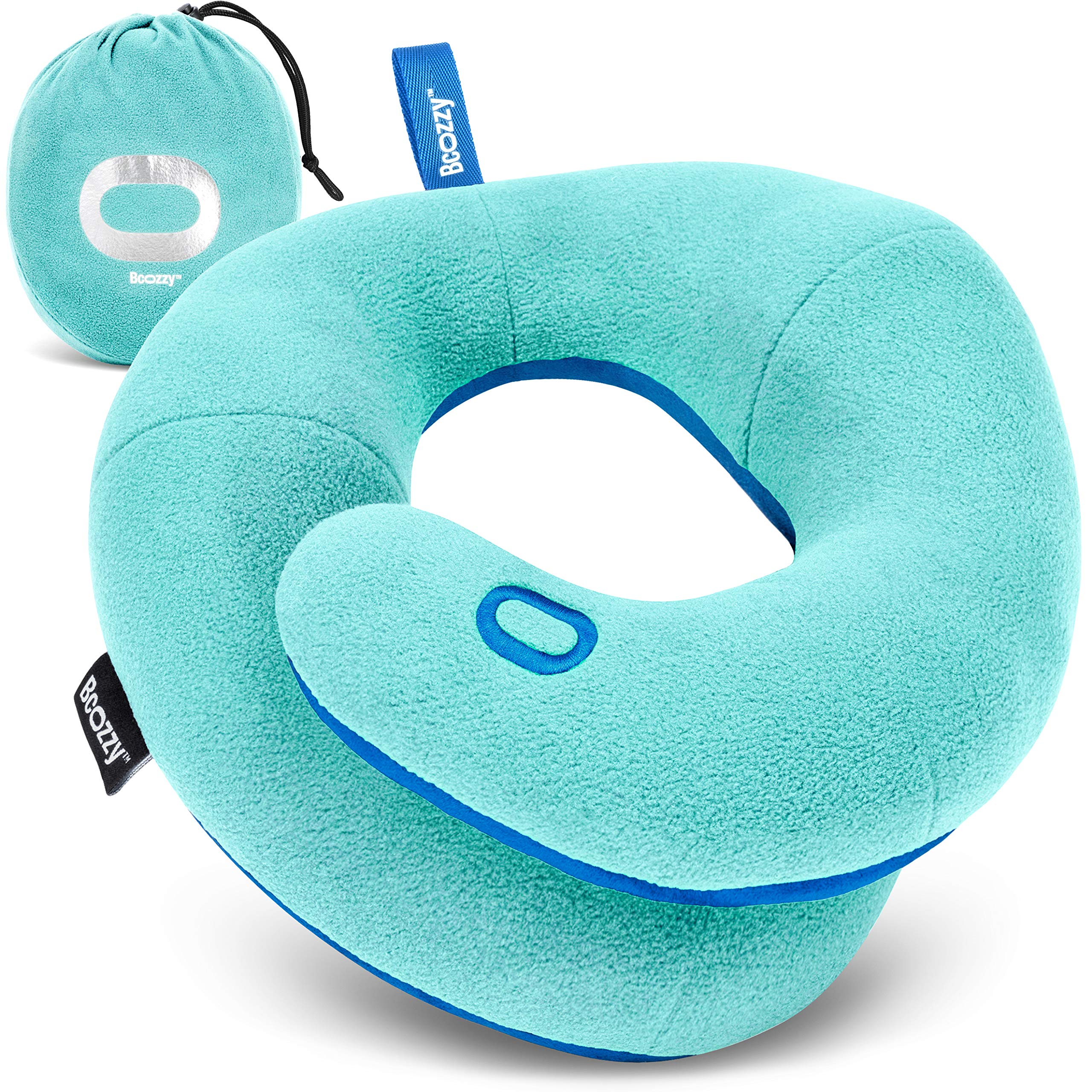 BCOZZY medium pillow front view showing soft shape and supportive cut