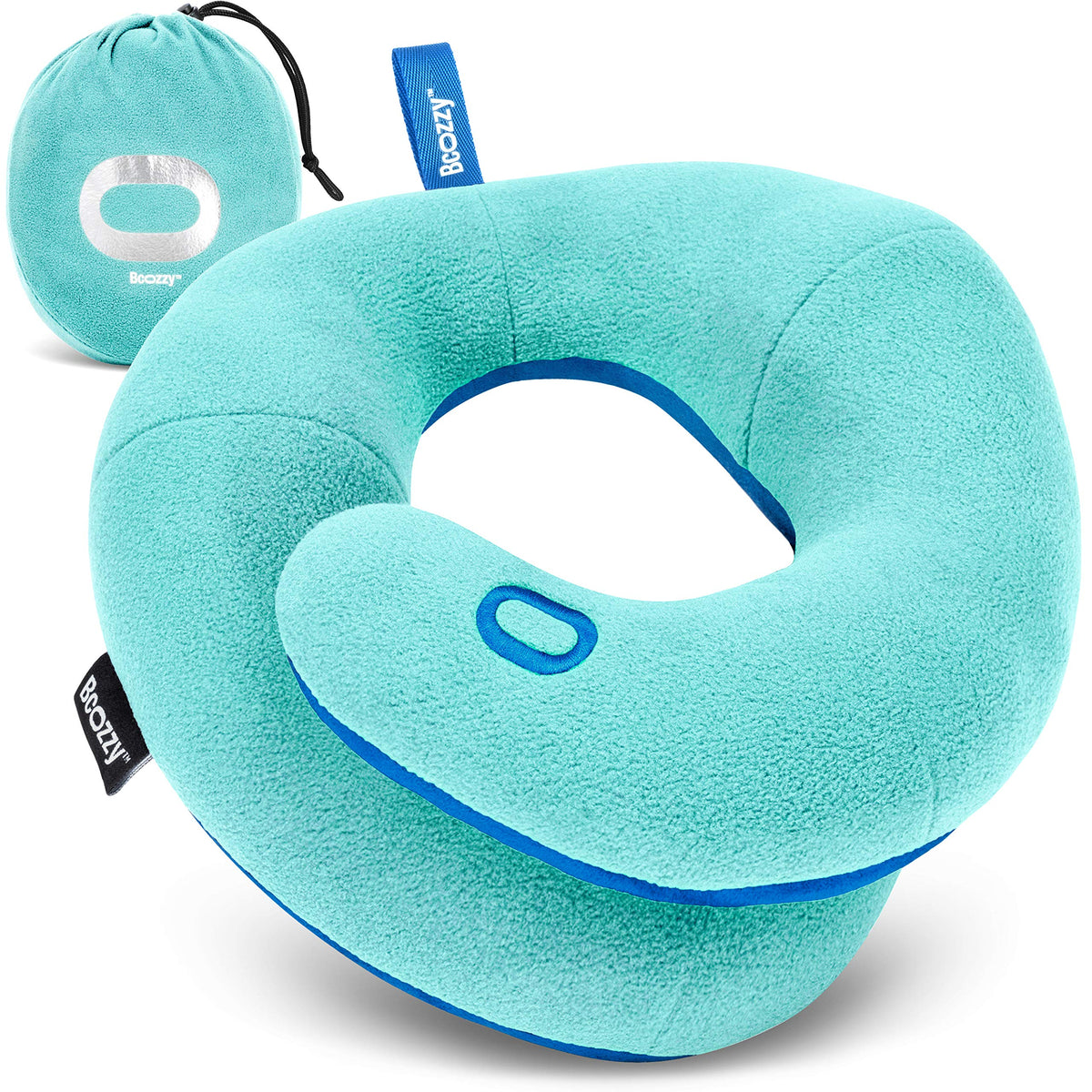BCOZZY medium pillow front view showing soft shape and supportive cut