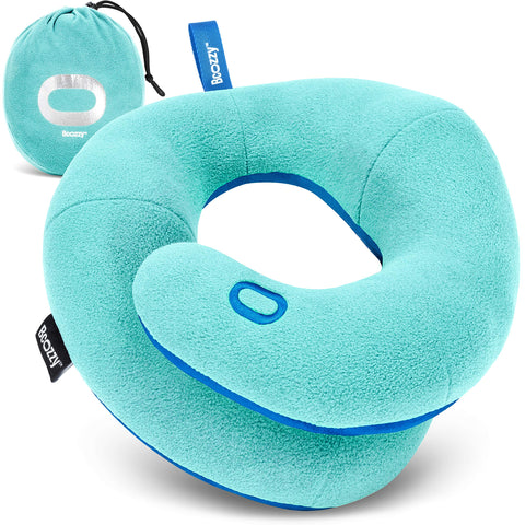 BCOZZY medium pillow front view showing soft shape and supportive cut