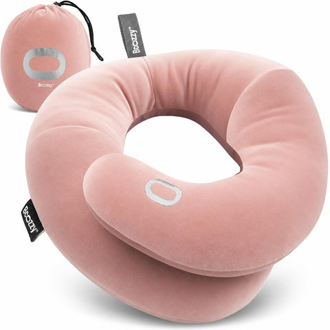 BCOZZY large nude front view showing ergonomic shape and travel-ready support