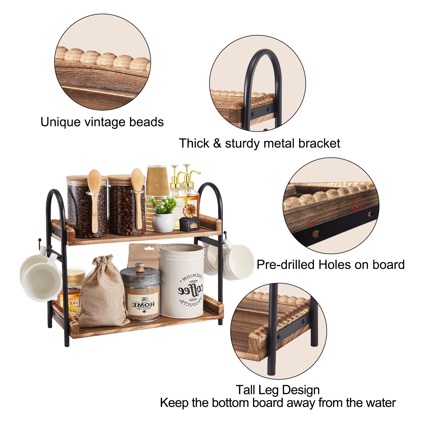 BDBDYEAY bottom tier stocked with mugs demonstrating accessible organization