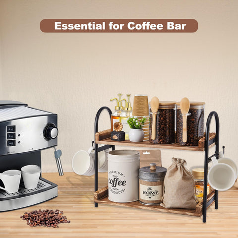 BDBDYEAY close-up of top tier wood tray highlighting durable storage surface