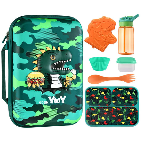 BDBKYWY dinosaur lunchbag front view showing playful design and easy carry