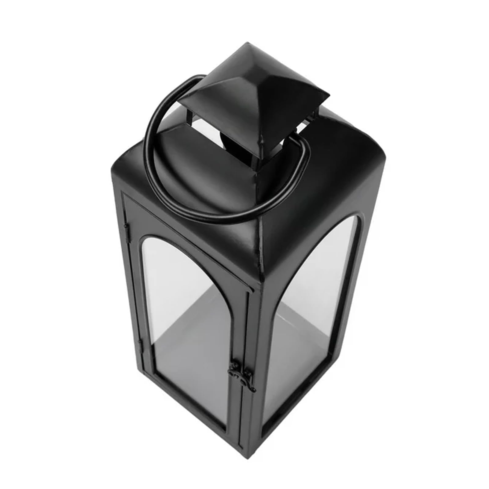 Bdor lantern on covered patio table showing weather-protected display