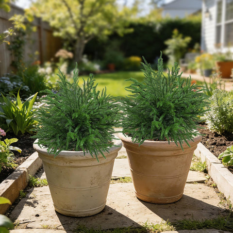 Bdor topiary outdoors in sun and rain showing weather-resistant, fade-proof construction