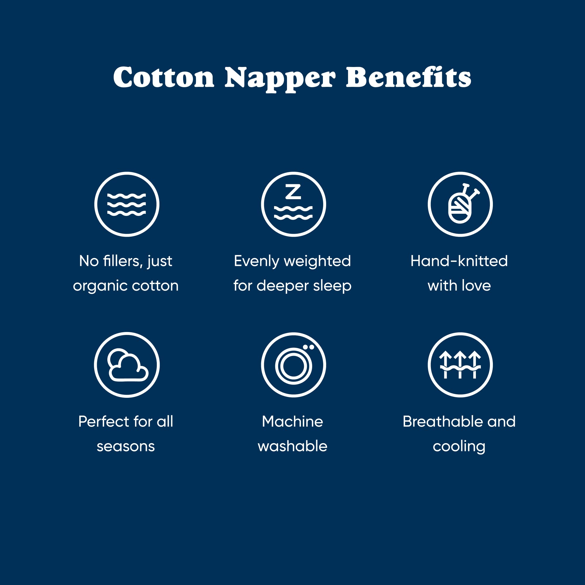 Bearaby Napper yarn texture emphasizing soft, eco friendly cotton