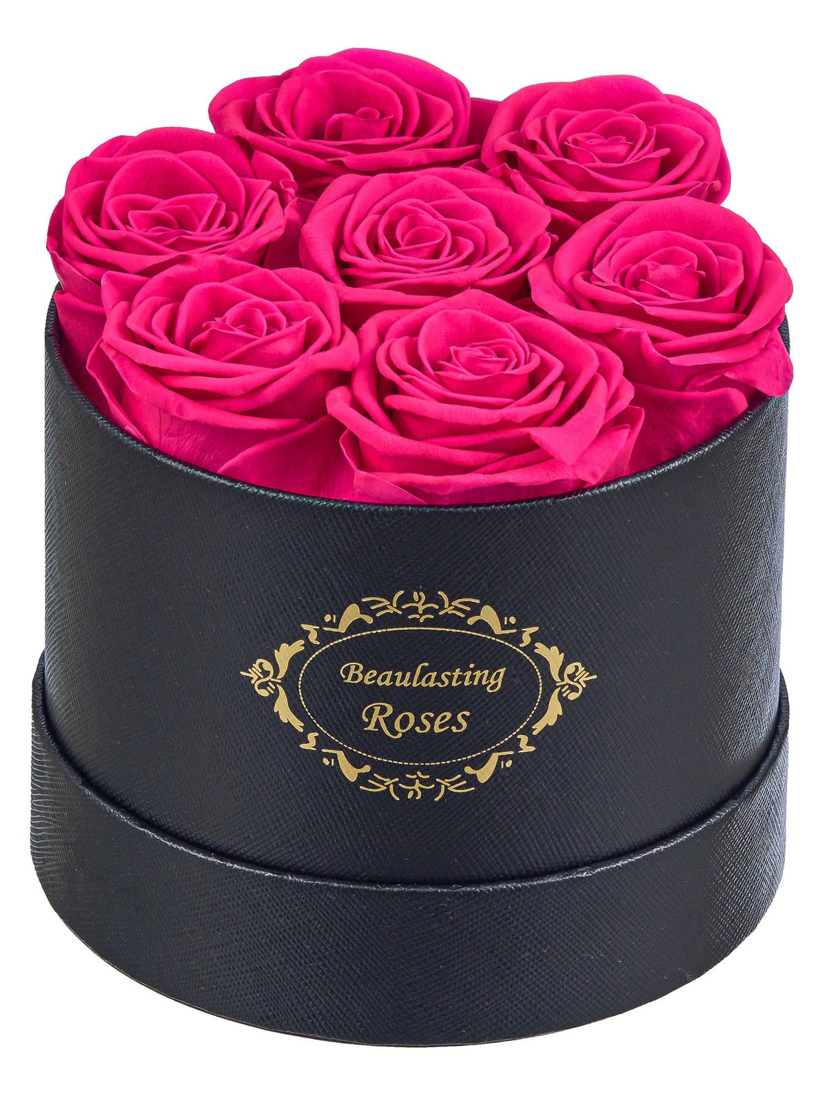 Beaulasting Roses black box front view showing elegant gift presentation and lasting beauty