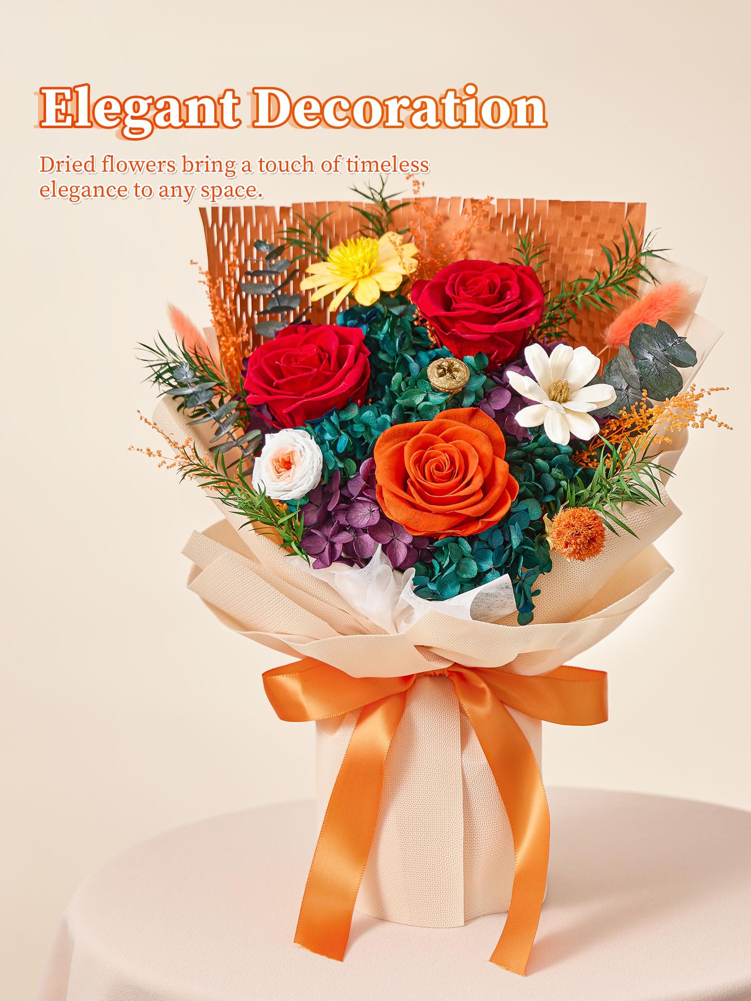 Beaulasting Roses bouquet being lifted from its elegant gift box to showcase unboxing convenience