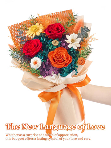 Beaulasting Roses displayed on dining table to add lasting decoration and bright seasonal color