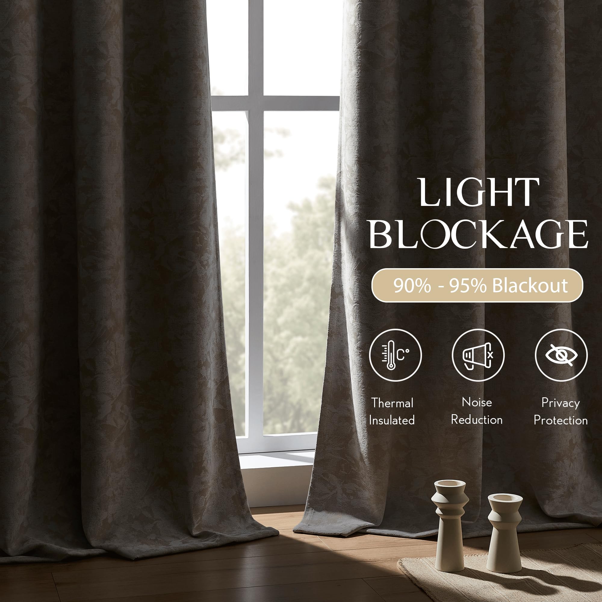 Beauoop detailed floral jacquard pattern that adds depth and decorative interest