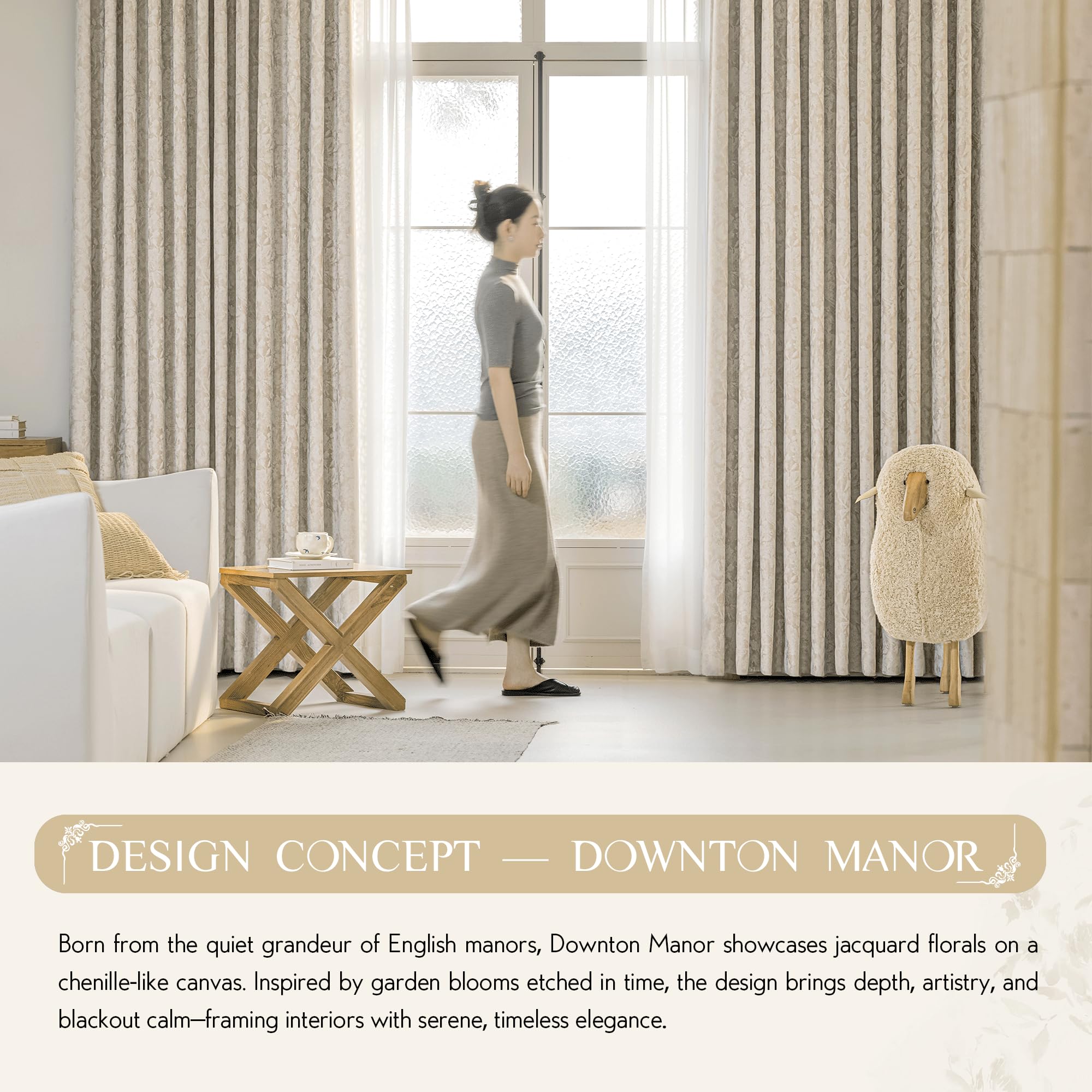 Beauoop folded panels on a table showing easy care and ready-to-wash convenience