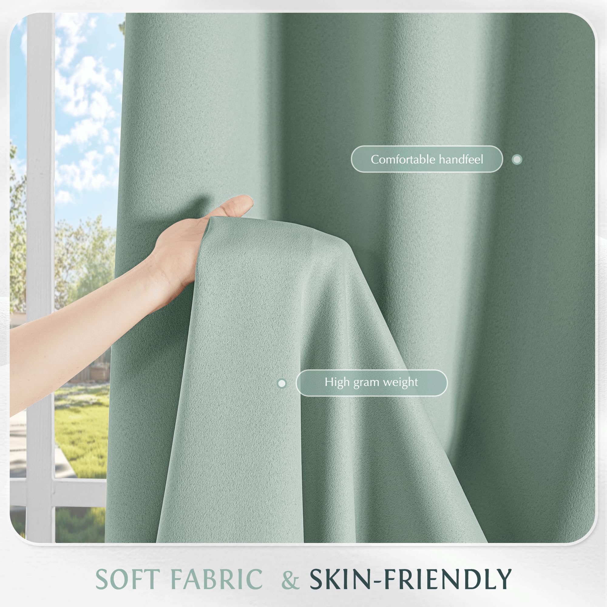 Beauoop curtains beside a chair to show scale and proper window coverage benefit