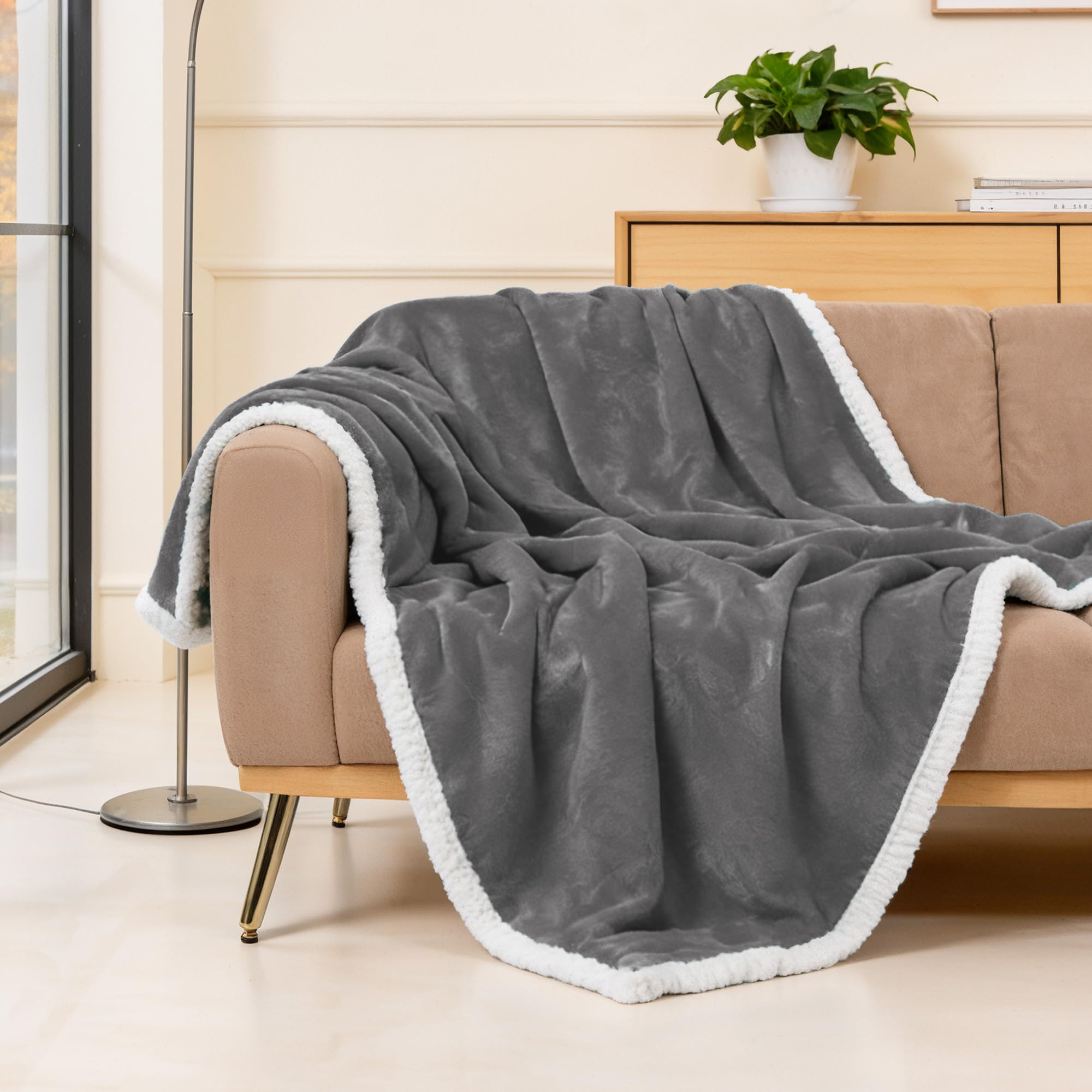BEAUTEX blanket on couch with person, illustrates cozy snuggling benefit