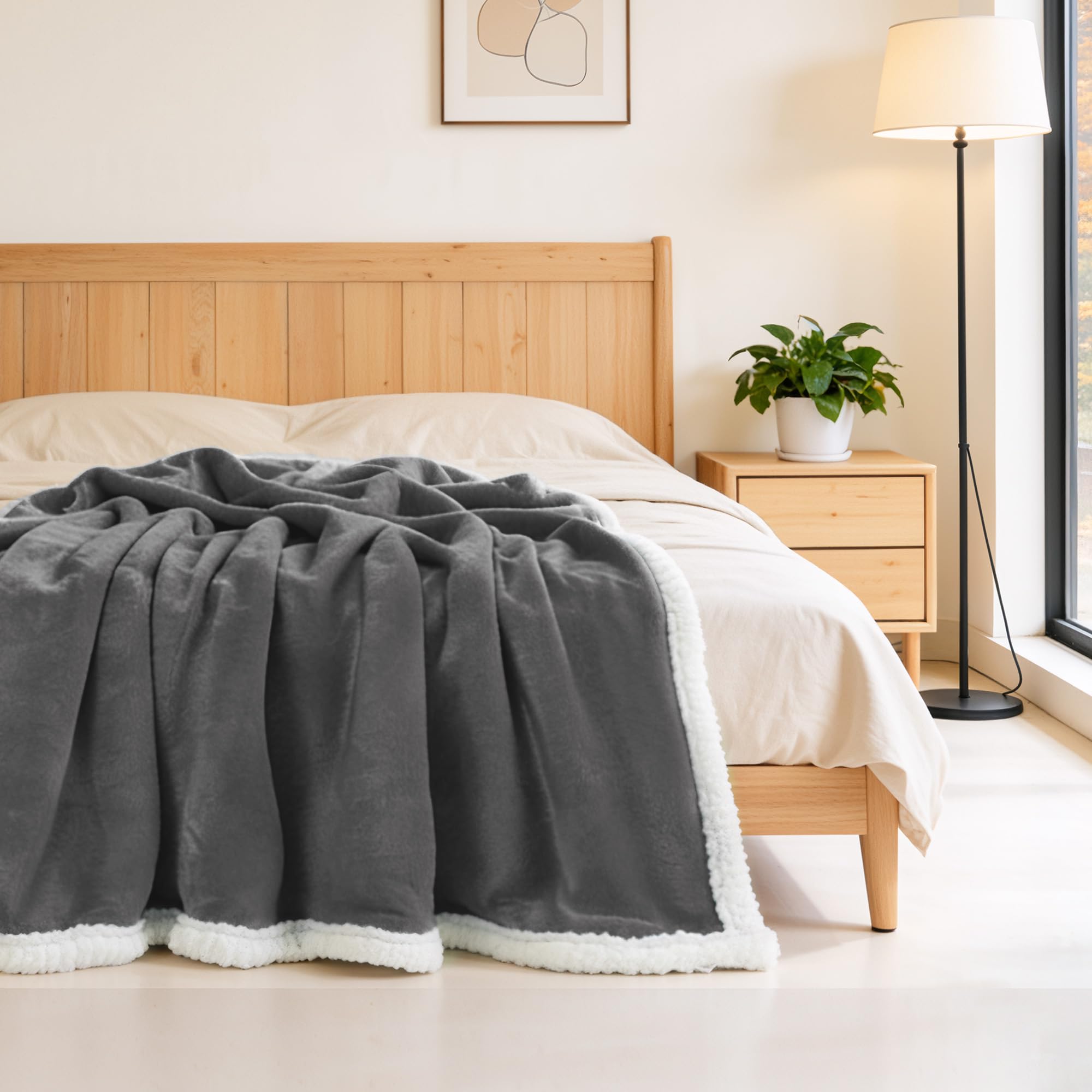 BEAUTEX twin blanket laid on bed, displays full coverage and tidy aesthetic
