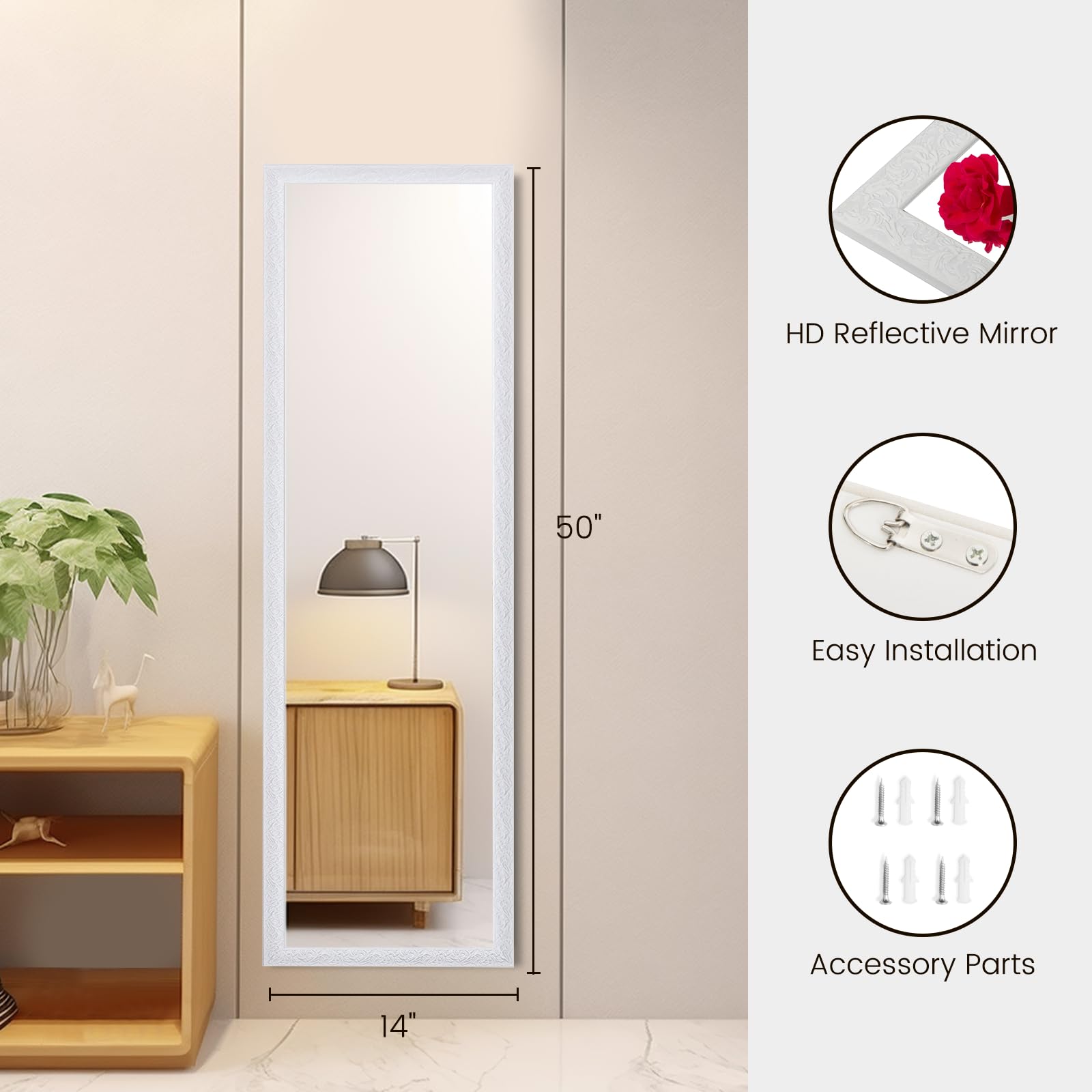 Beauty4U rear view showing double pendant hangers and hardware for stable wall mounting