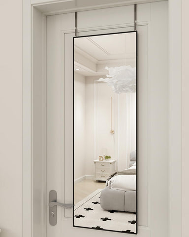 BEAUTYPEAK front view of black frame mirror for clear full-length benefit