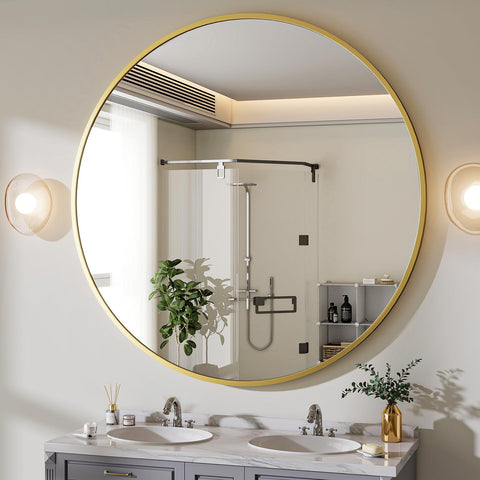 BEAUTYPEAK mirror next to chair showing 30-inch scale for confident sizing choice