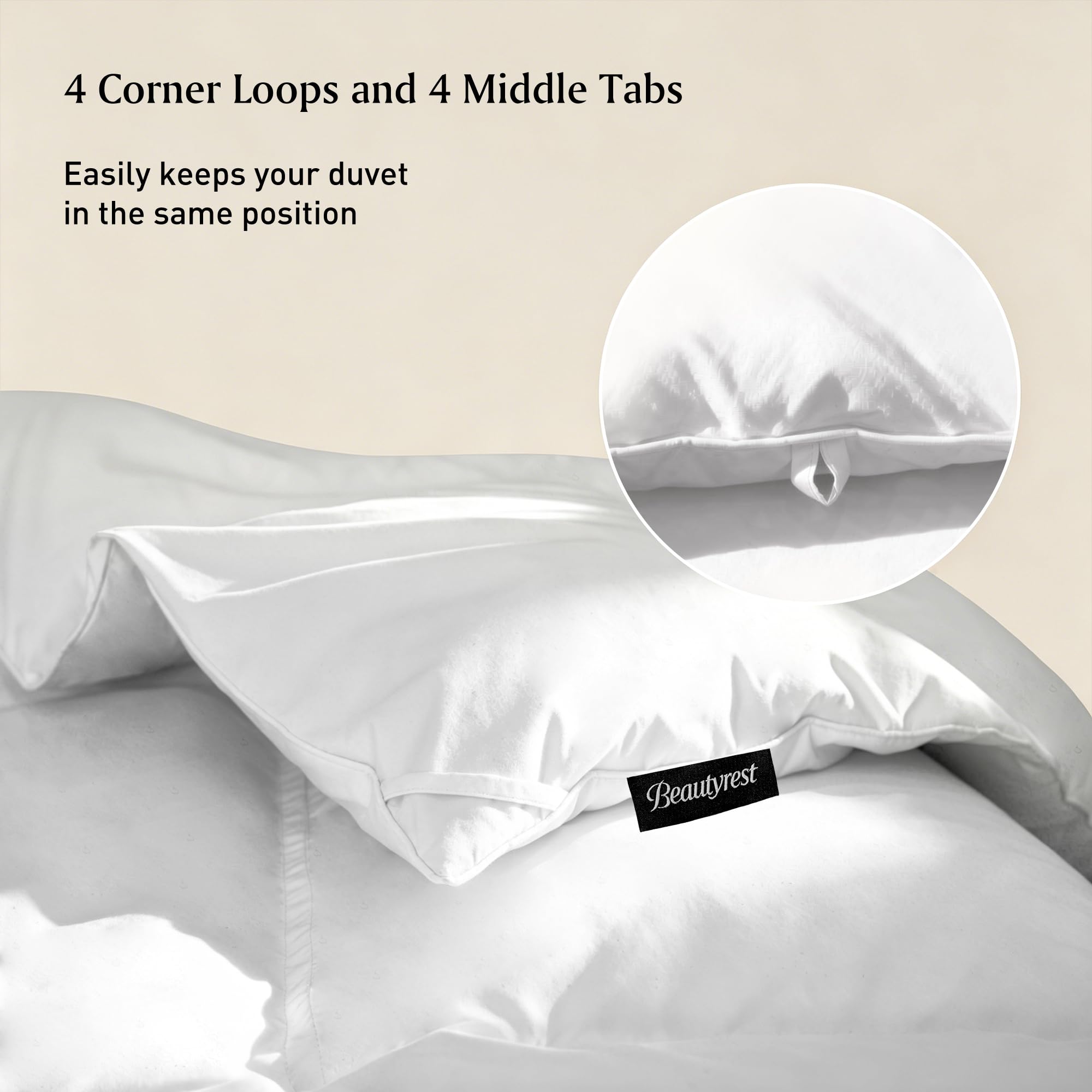 Beautyrest close-up of 100% cotton shell fabric highlighting breathable soft texture