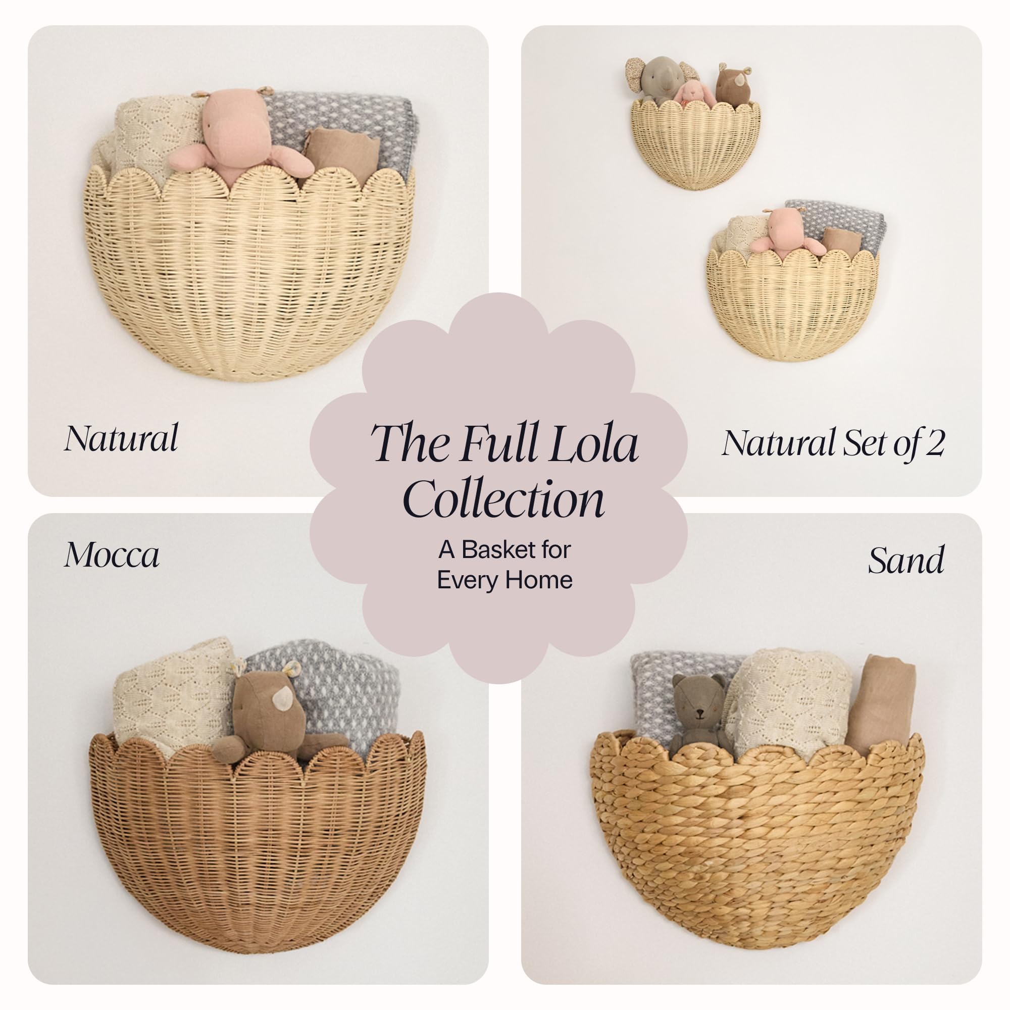 BEBE BASK styled with dried flowers illustrating decorative wall-display appeal