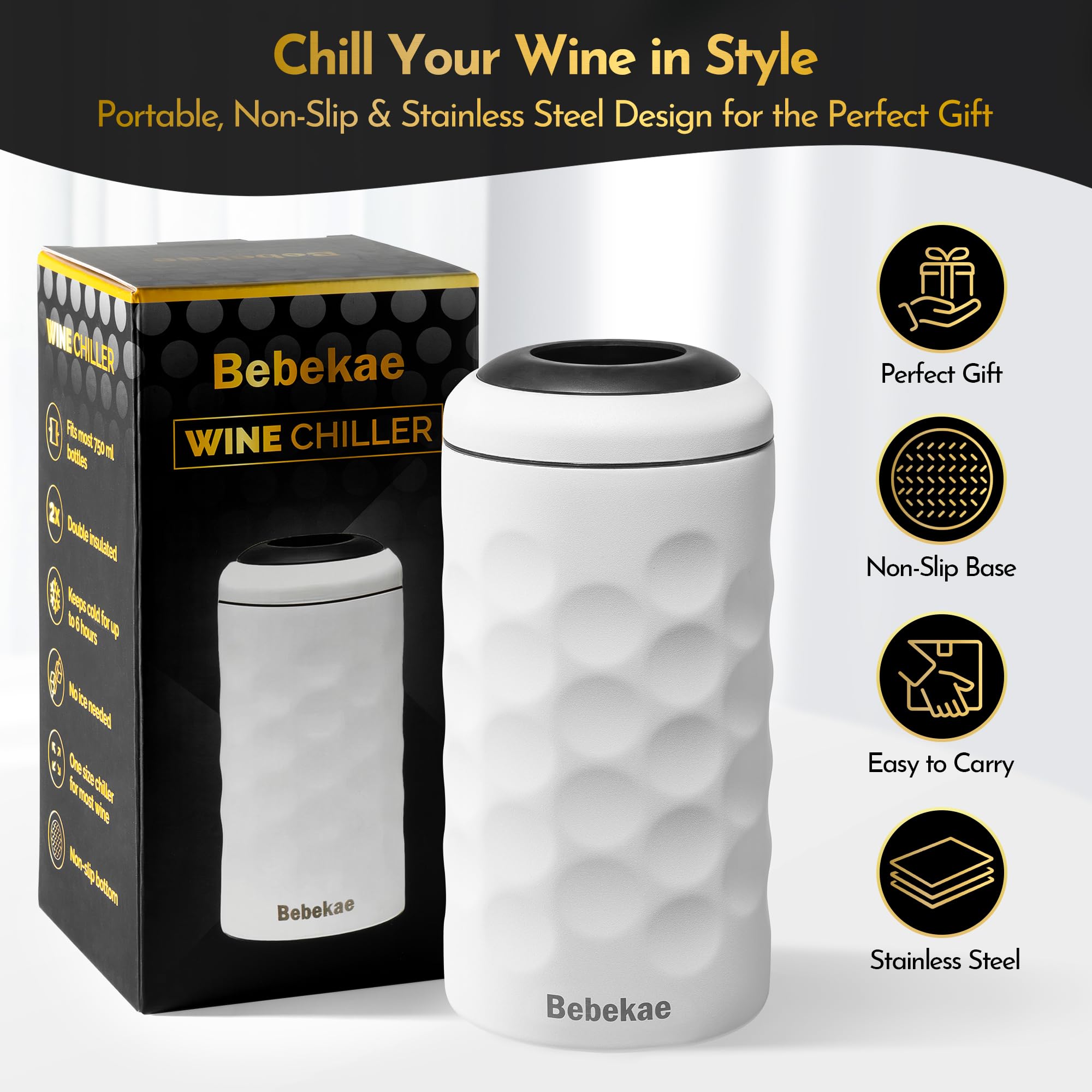bebekae with 750ml bottle inserted showing secure fit and optimal insulation