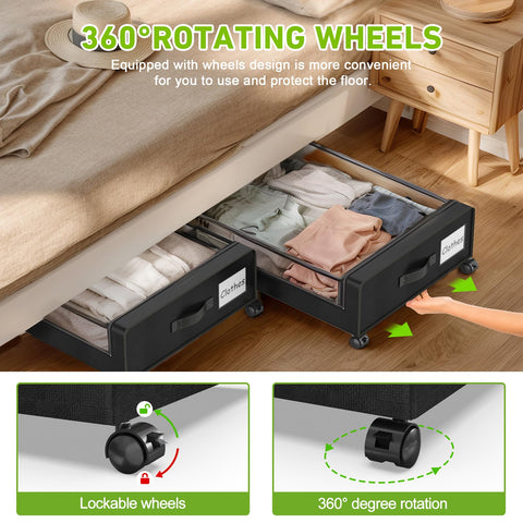Beborxue swivel wheels detail showing smooth mobility benefit