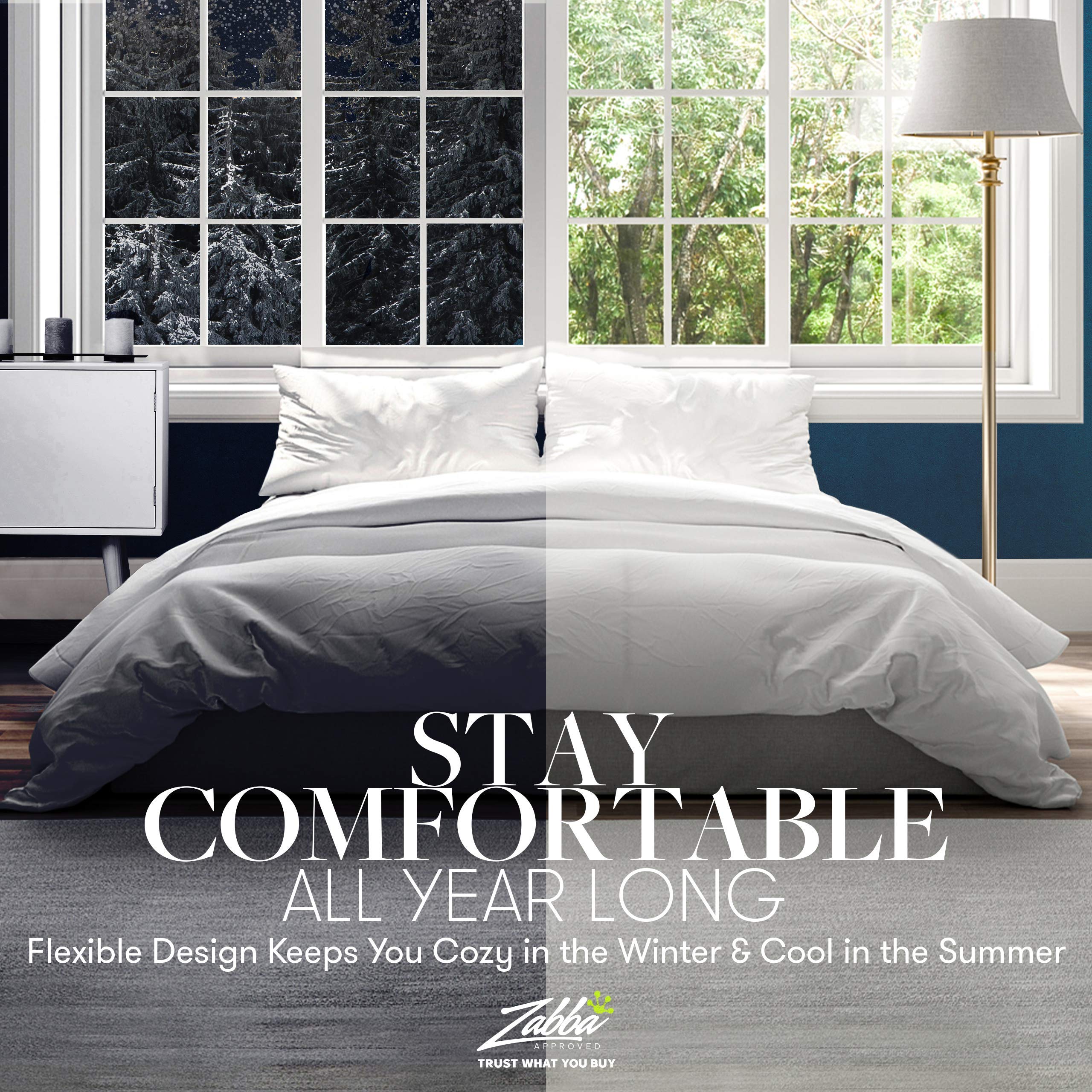 Beckham Hotel Collection on a styled bed illustrating slate gray elegance and room-ready style