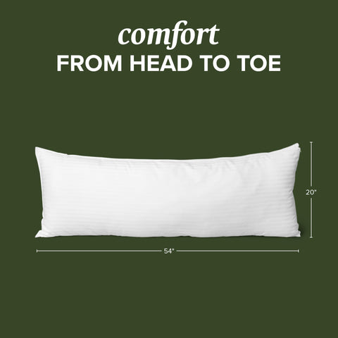 Beckham Hotel Collection pillow propped for reading showing ergonomic back support