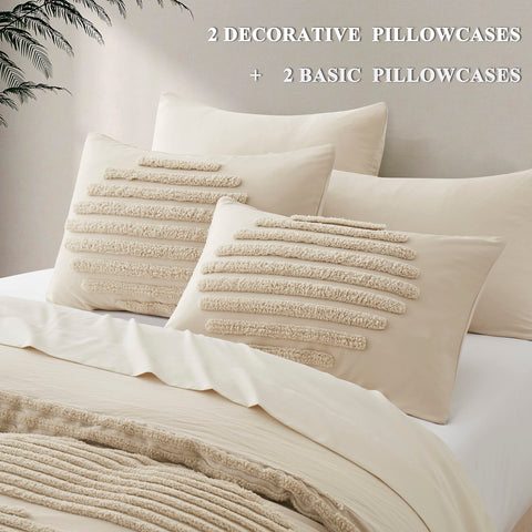 BEDAZZLED duvet cover styled on bed demonstrating cozy, layered appeal