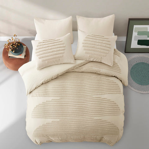 BEDAZZLED duvet cover on queen bed showing size and scale accuracy
