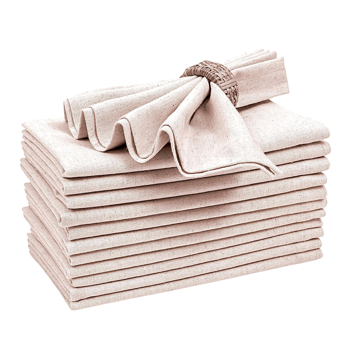 Bedding Craft front packaging showing set of 12 napkins and organized presentation benefit
